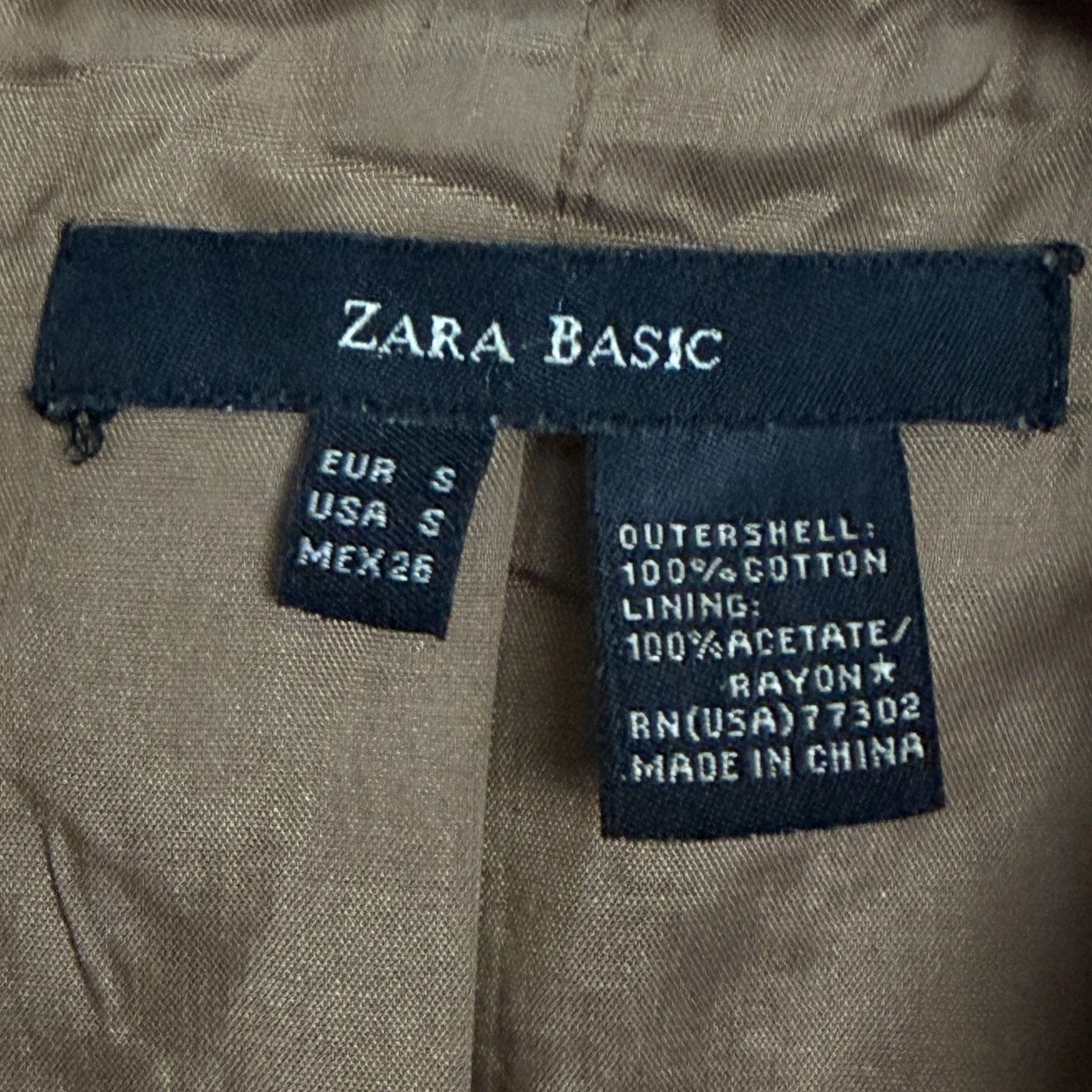 Zara Zara Basic Women's Small Brown Corduroy Blazer Elbow Patches Size S / US 4 / IT 40 - 6 Thumbnail