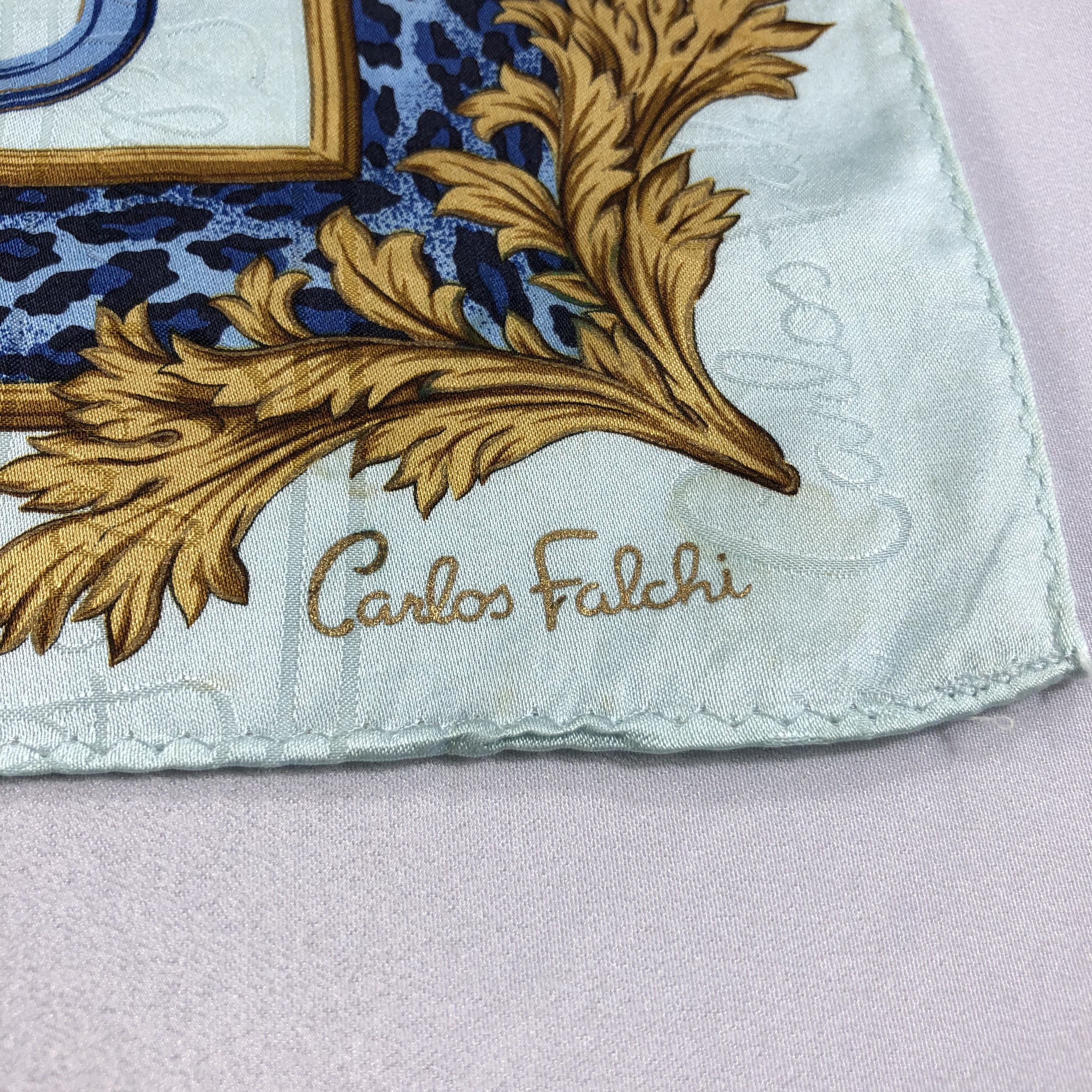 Vintage Carlos Falchi Baroque Handkerchief Neckerchief Bandana H2192 Size ONE SIZE - 4 Thumbnail