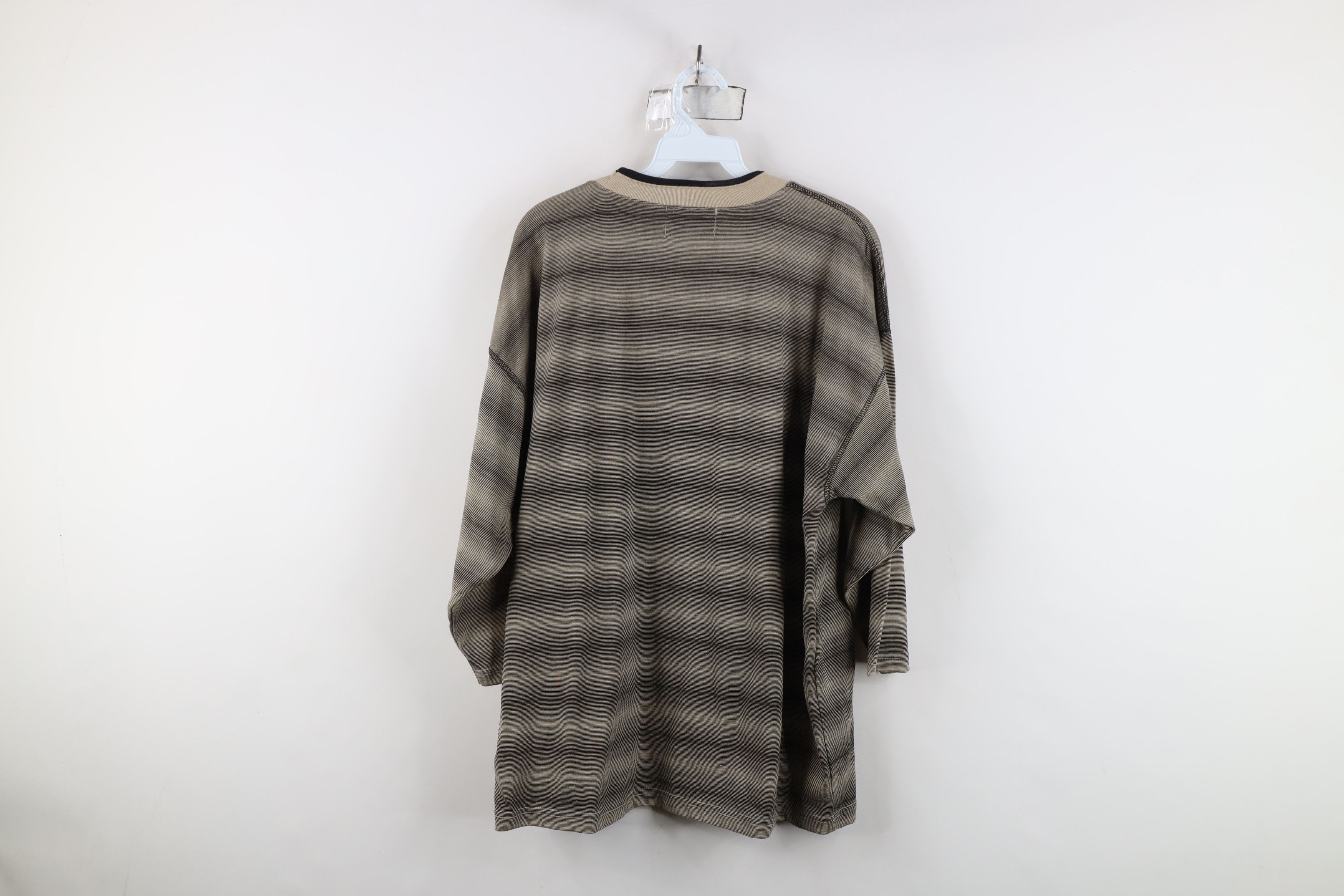 Vintage Vintage 90s Bugle Boy Striped Baggy Fit 3/4 Sleeve T-Shirt Size US L / EU 52-54 / 3 - 10 Thumbnail