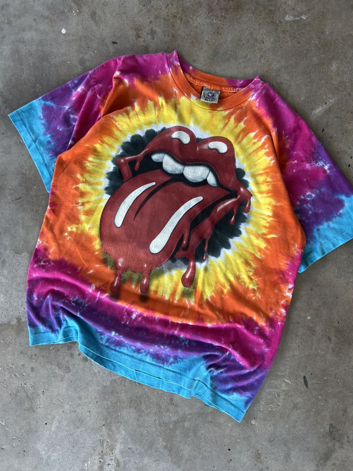 Band Tees Vintage Liquid Blue Rolling Stones Rock Tour Band T Shirt Size US L / EU 52-54 / 3 - 2 Thumbnail