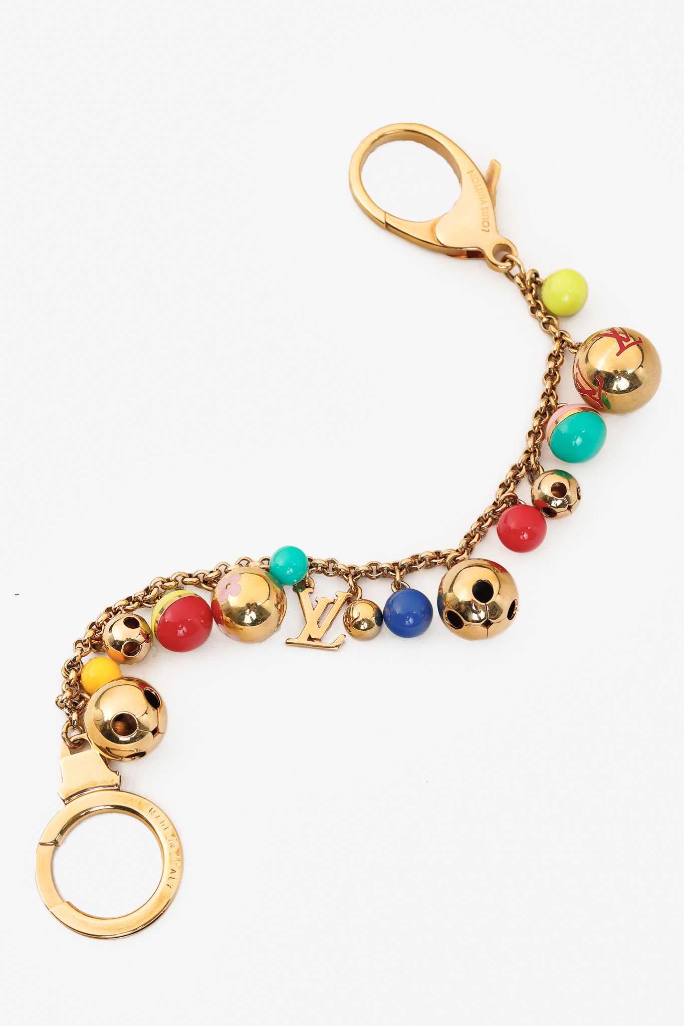 Louis Vuitton Louis Vuitton Grelot Gold-Tone Spherical-Charm Key Chain Size ONE SIZE - 1 Thumbnail