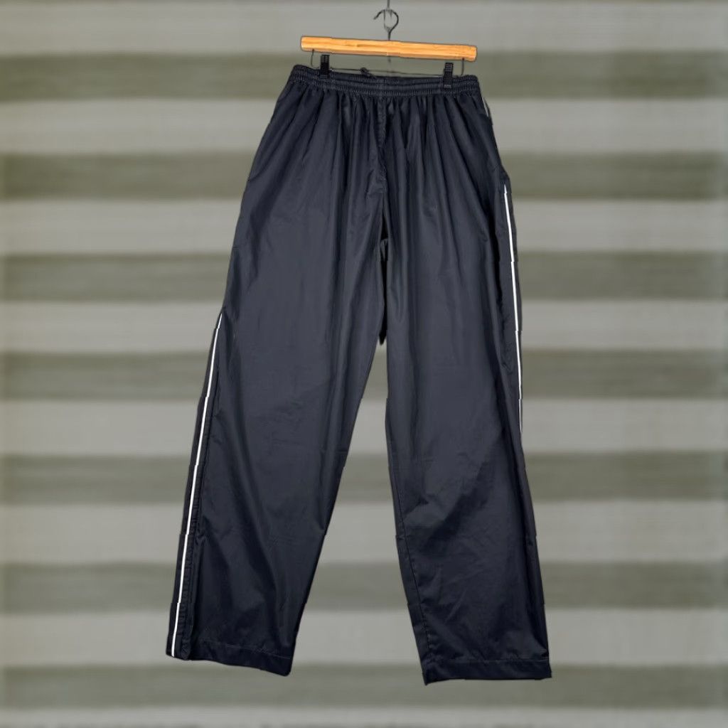 VINTAGE Nike Golf Pants Mens XL Black Clima-Fit Windbreaker Track Athletic Lined Baggy