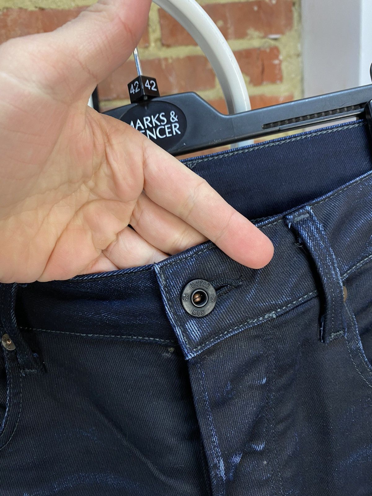 G-Star G-Star Raw 3301 Slim Denim Jeans Size US 33 - 4 Thumbnail