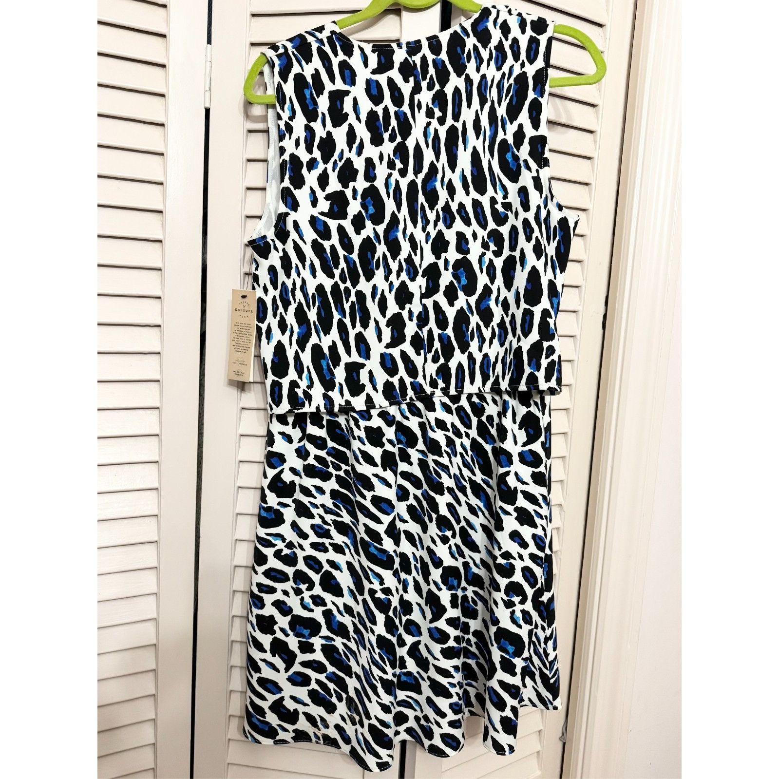 Other NWT Cooper & Ella Blue Leopard Cheetah Animal Print Dress L Size L / US 10 / IT 46 - 11 Thumbnail
