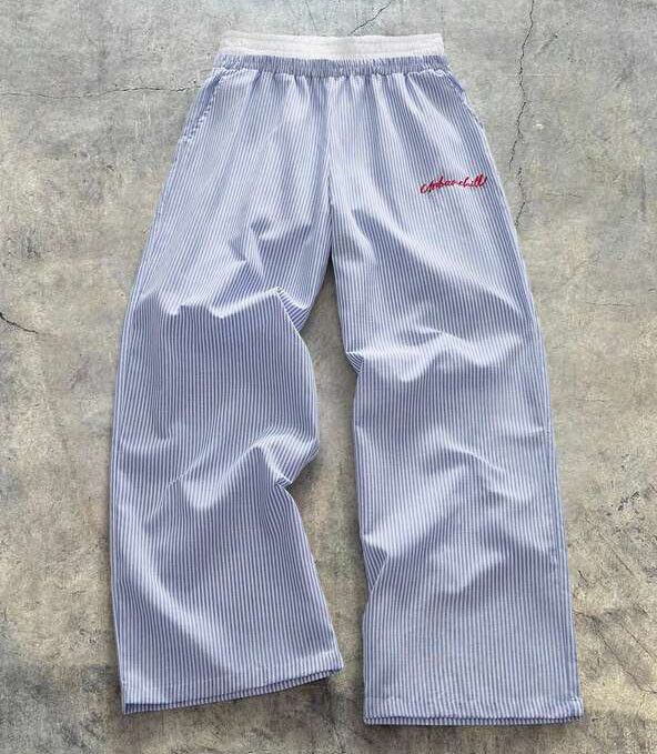 Japanese Brand Blue & White Striped Casual Pants Men Size US 34 / EU 50 - 1 Thumbnail