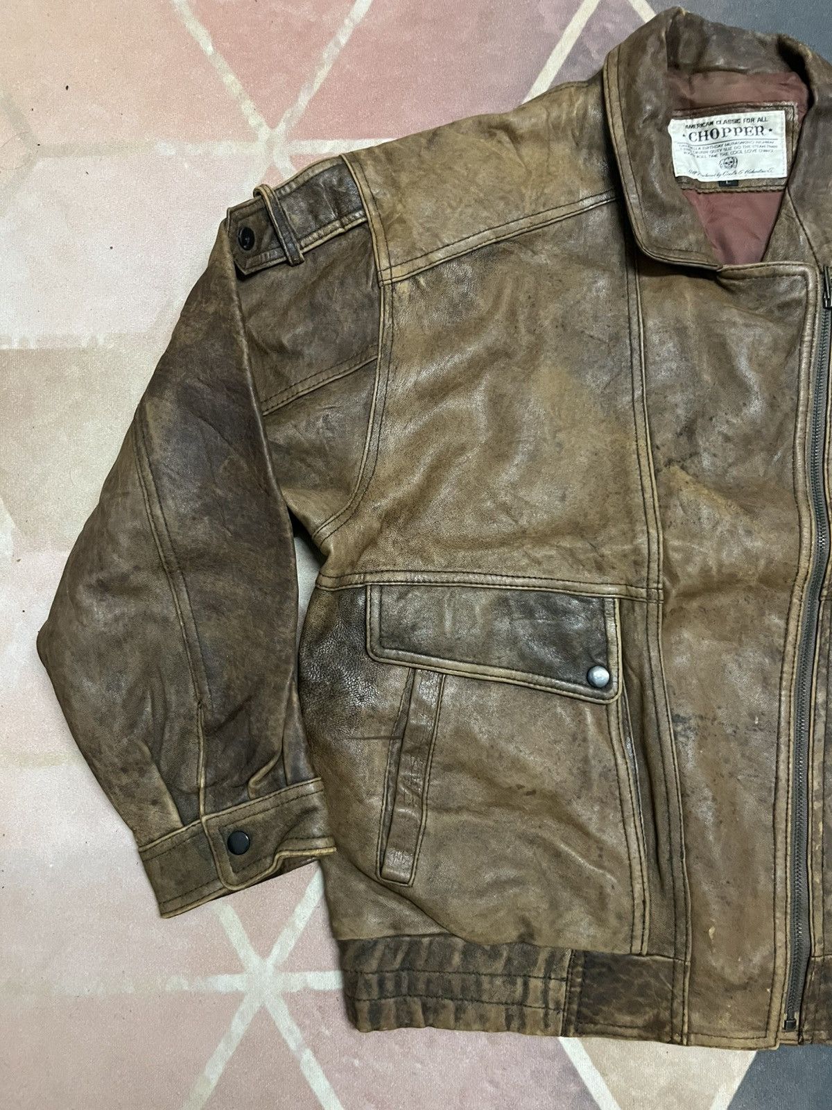 Branded Leather 💥AMERICAN CLASSIC by Cools & Hidemitsu CHOPPER RIDER JACKETS Size US L / EU 52-54 / 3 - 3 Thumbnail
