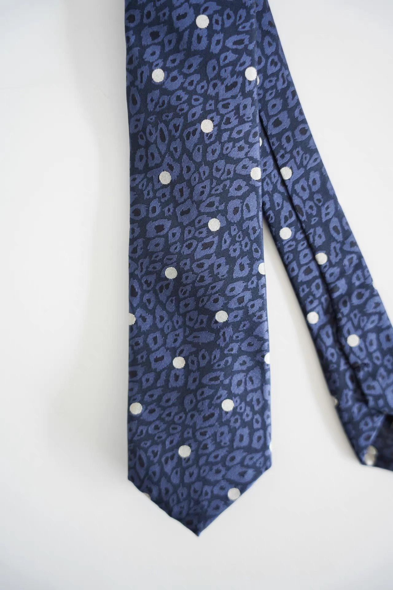 Yohji Yamamoto Yohji Yamamoto Main Line Leopard & Polka Dot Silk Tie K4 Size ONE SIZE - 2 Thumbnail