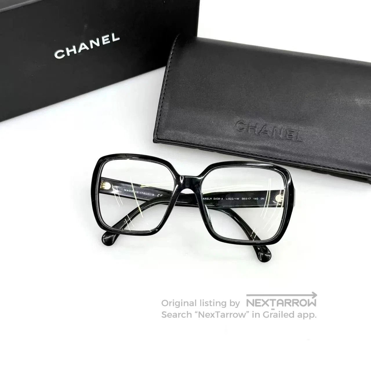 Chanel Chanel Black Gold Letter Plain Glasses. Size ONE SIZE - 4 Thumbnail