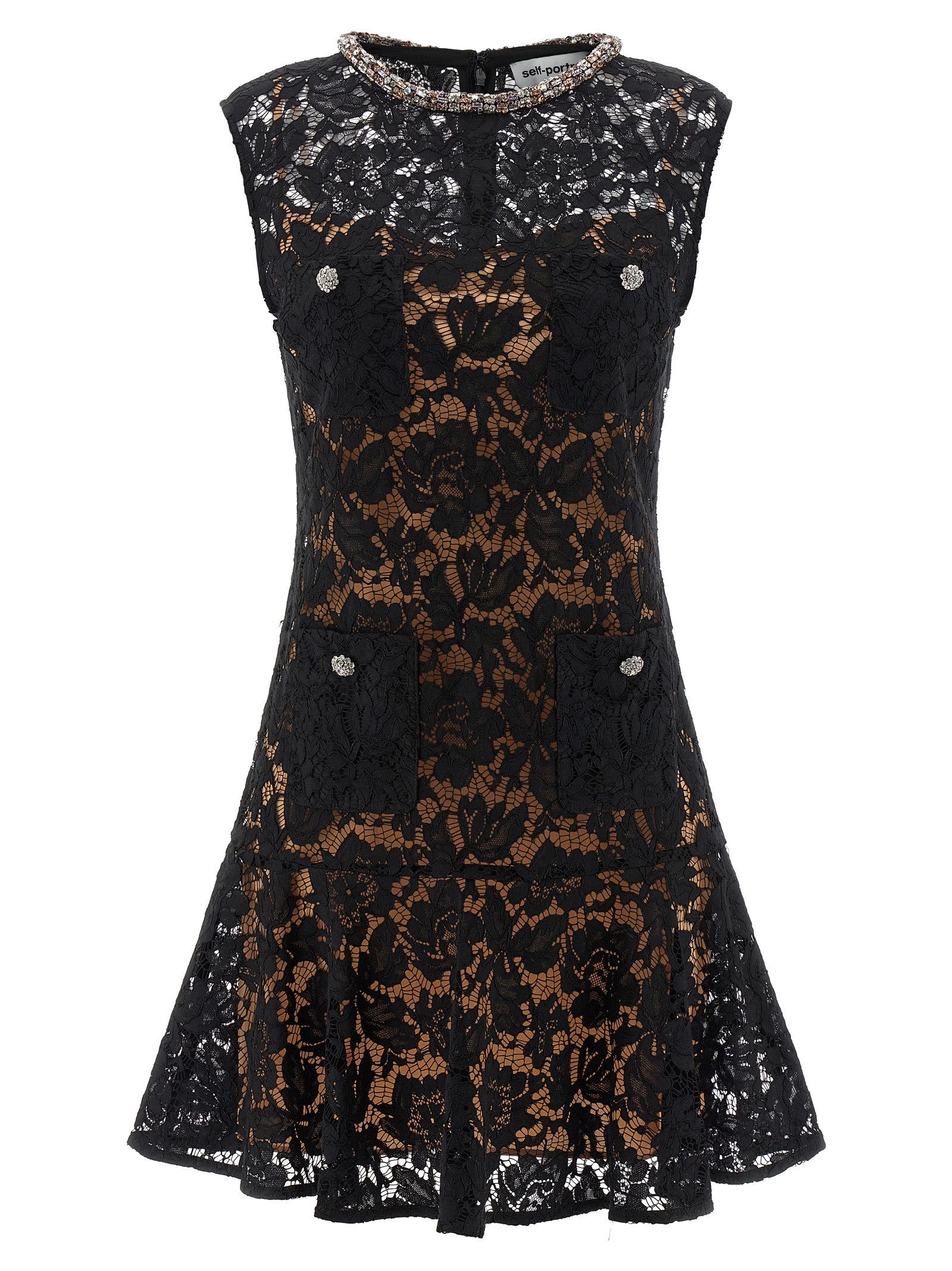 Self-Portrait 'Black lace crystal' dress Size XS / US 0-2 / IT 36-38 - 1 Thumbnail