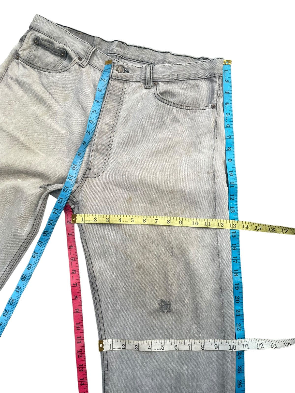 Levi's × Vintage Vintage 1993 Levis 501 e Faded Distresed Denim Size US 37 - 23 Thumbnail