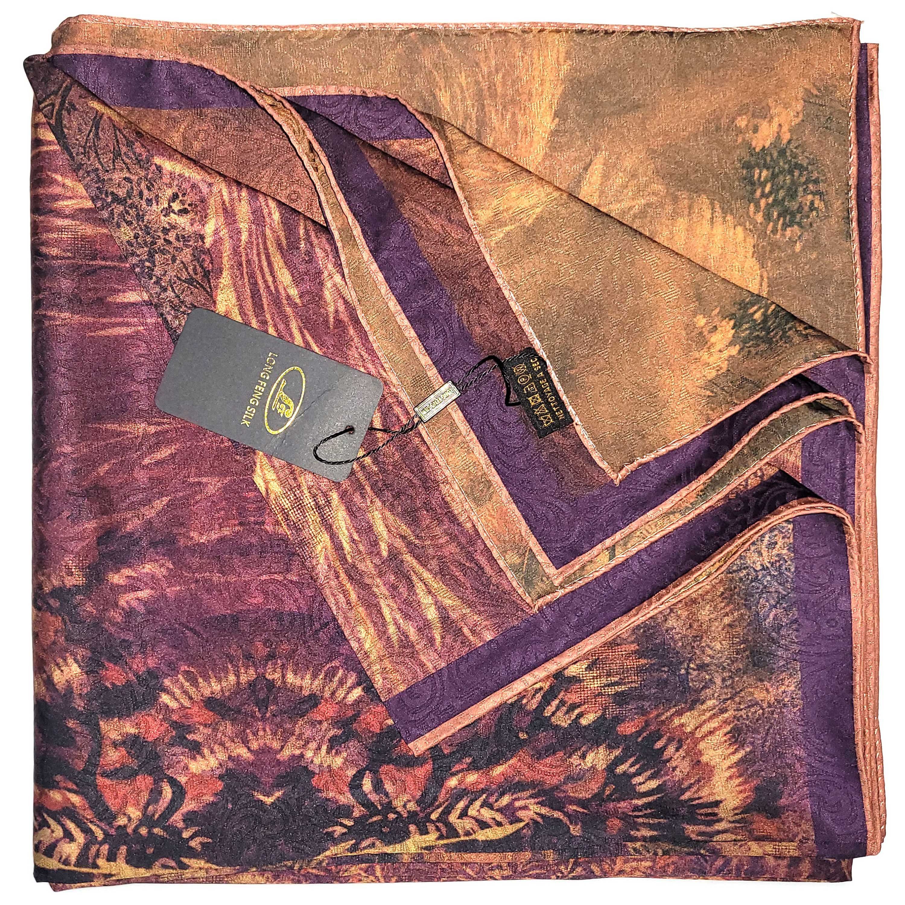 Other NWT Double Sided Silk Scarf 52"x52" Large Square Wrap 3247 Size ONE SIZE - 9 Thumbnail