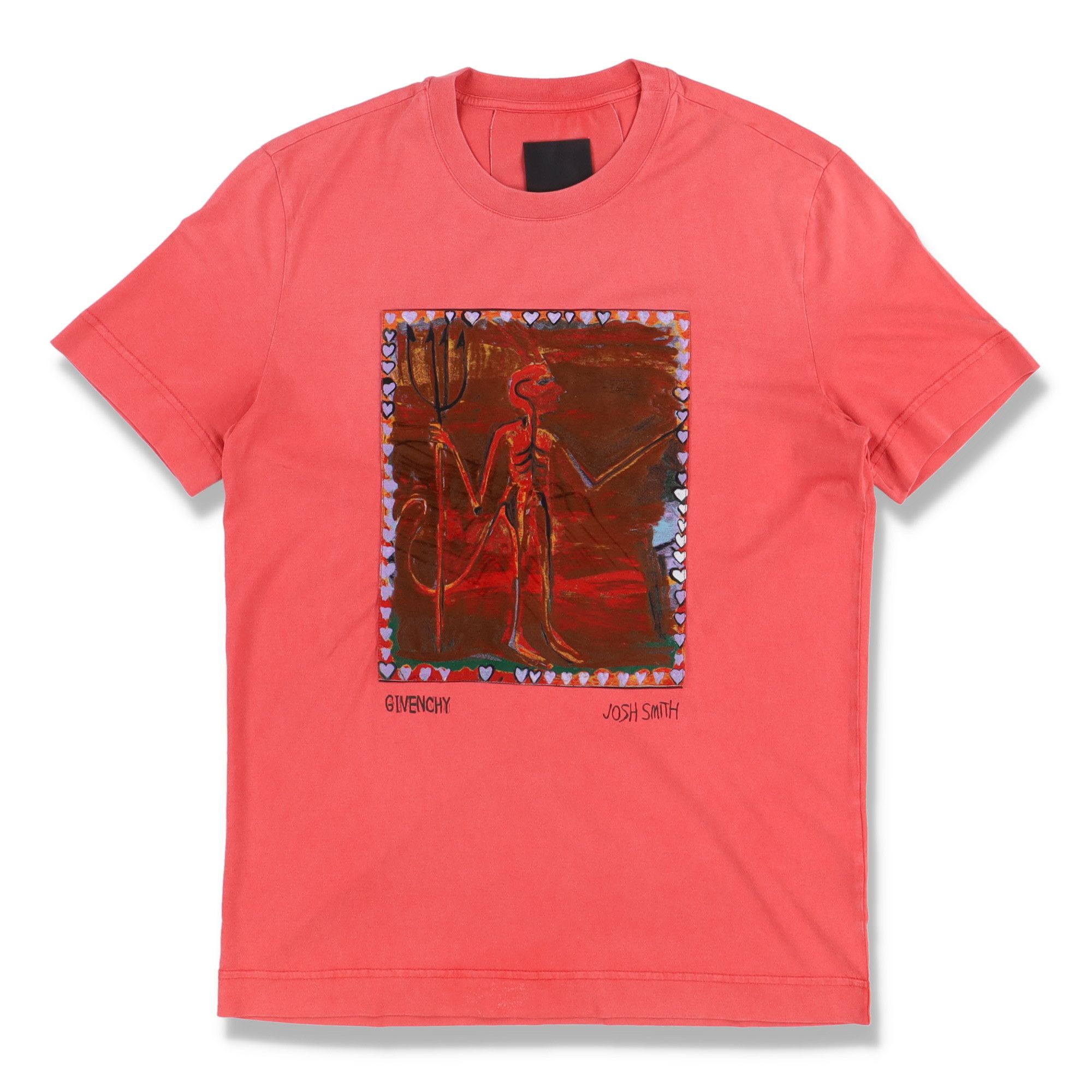 image of X Josh Smith Devil Patch Logo T-Shirt in Red, Men's (Size Small)