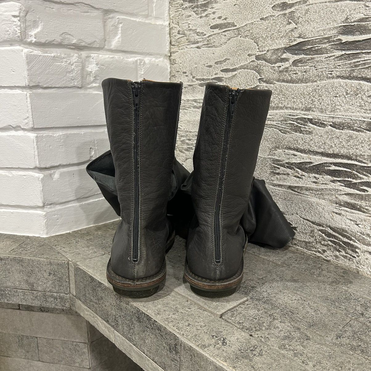 Trippen Trippen Avant Garde Asymmetrical Leather High Boots ma+Style Size US 6 / EU 39 - 11 Thumbnail