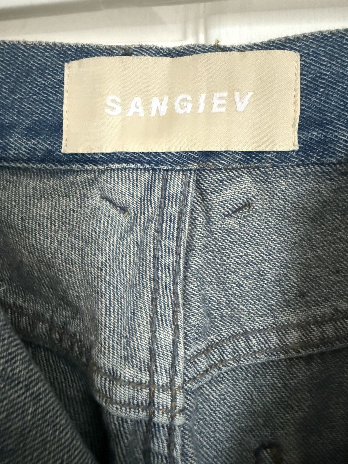Sangiev Sangiev Blue Embroidered Denim Size US 30 / EU 46 - 2 Thumbnail