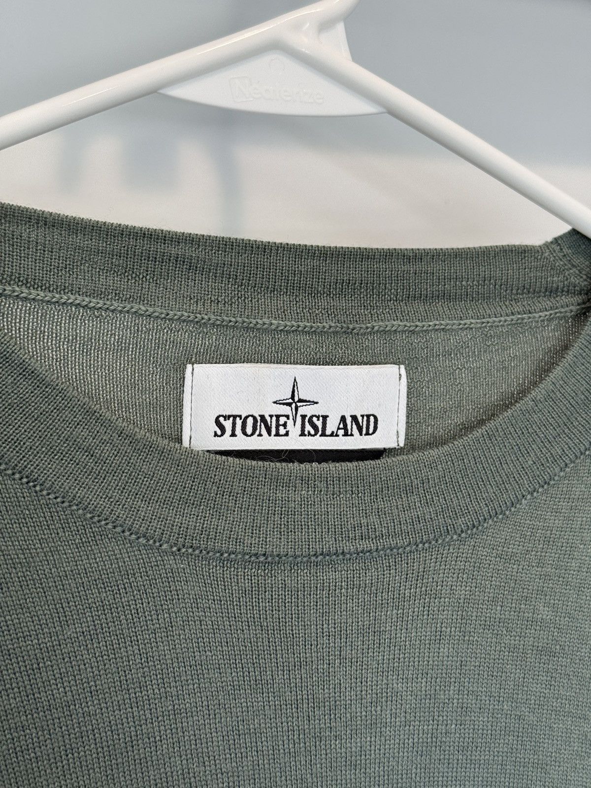 Stone Island Stone Island Forest Green Wool Sweater Size L (fits M) Size US L / EU 52-54 / 3 - 5 Thumbnail