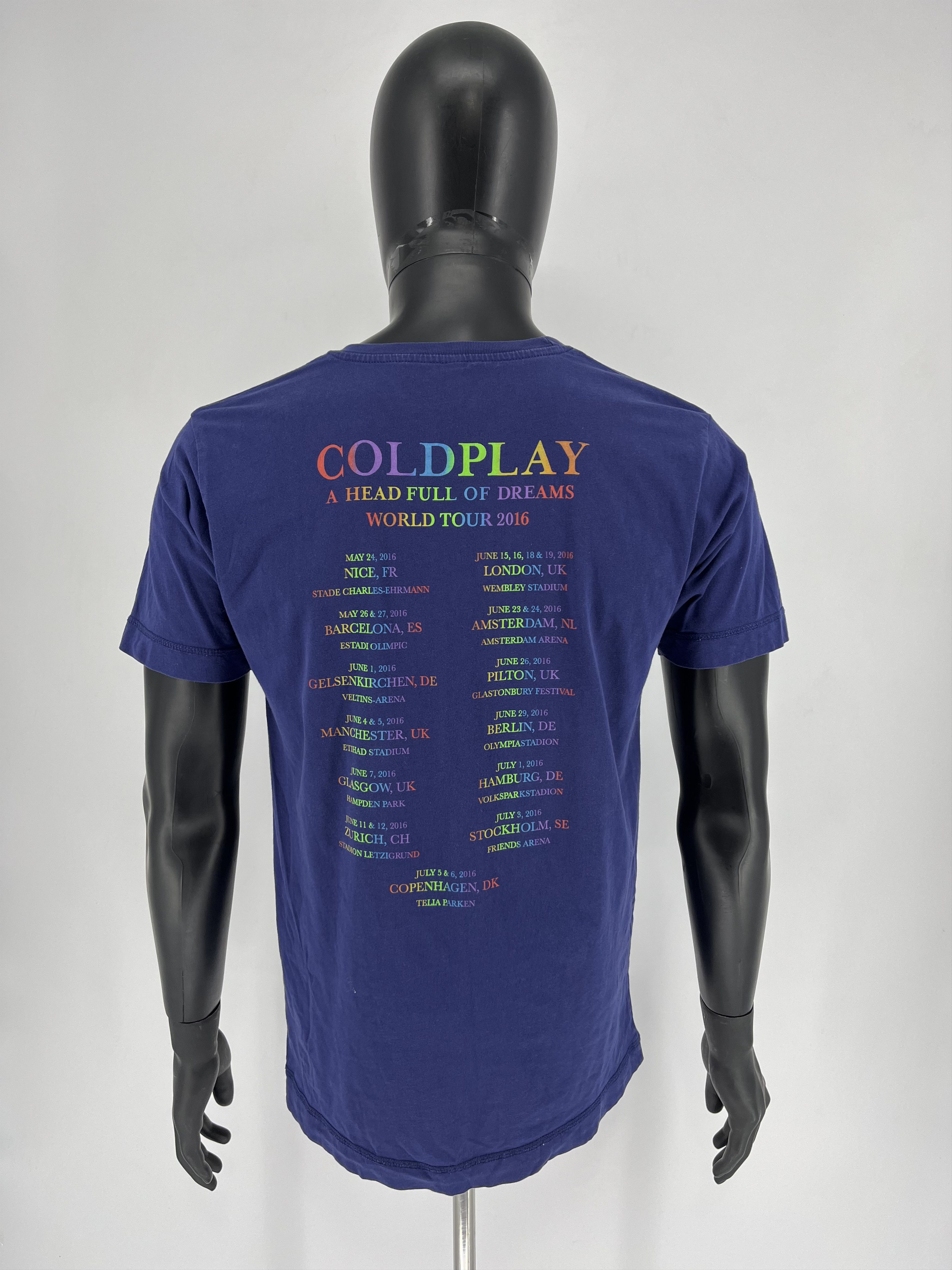 Band Tees × Vintage Vintage Y2K Coldplay A Head Full OF dreams World Tour 2016 Size US M / EU 48-50 / 2 - 6 Thumbnail