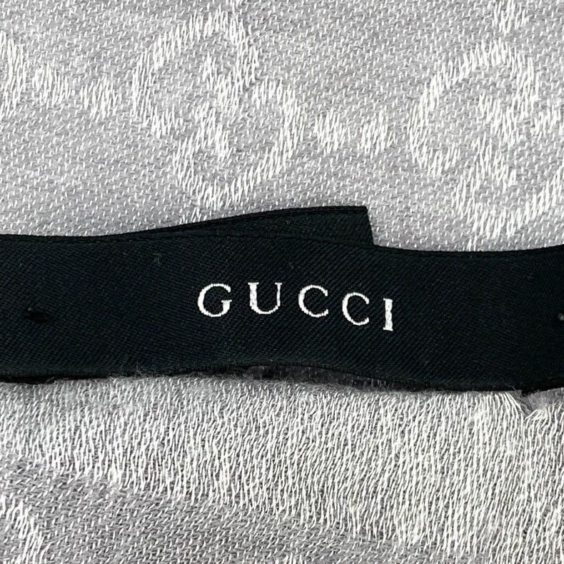 Gucci Gucci Silver Logo Jacquard Shawl 186*76cm-2506 Size XXS / US 00 / IT 34 - 5 Thumbnail
