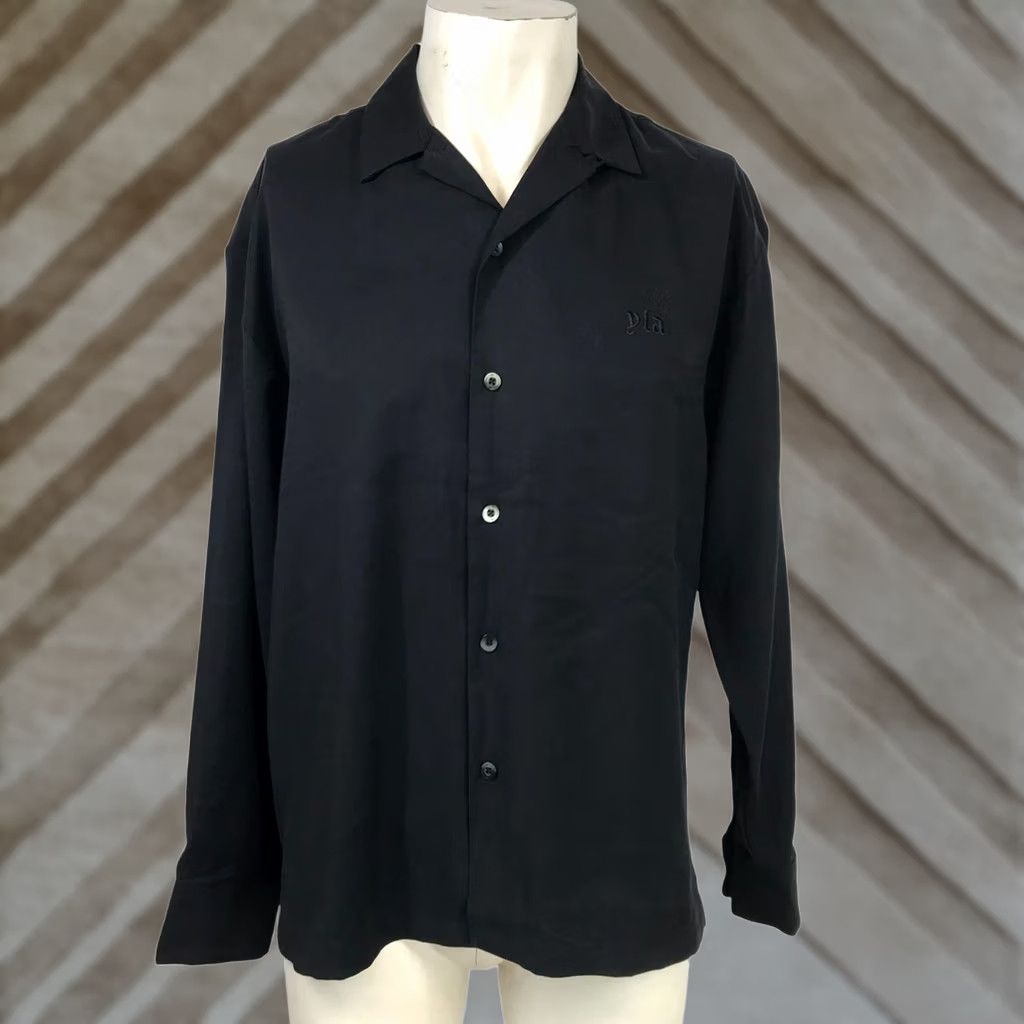 YoungLA YOUNGLA Mens Medium Black Long Sleeve Button Up Shirt Size US M / EU 48-50 / 2 - 1 Thumbnail
