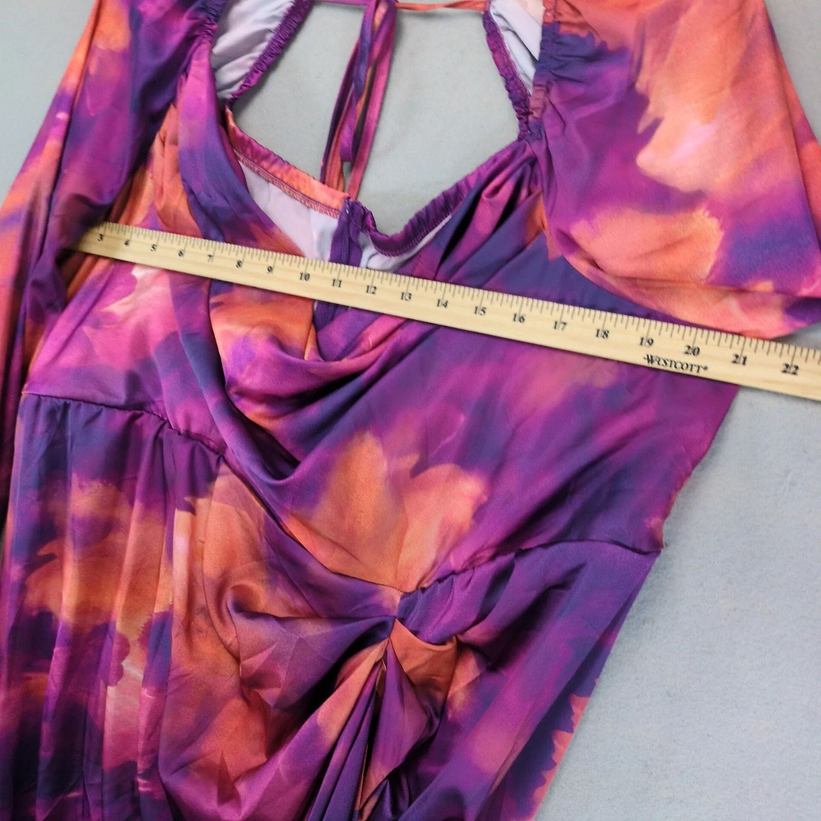 Shein NWT Shein Bae Elegant Satin Dress Plus Size 4XL Puff Sleeve Size 4XL / US 24-26 - 5 Thumbnail