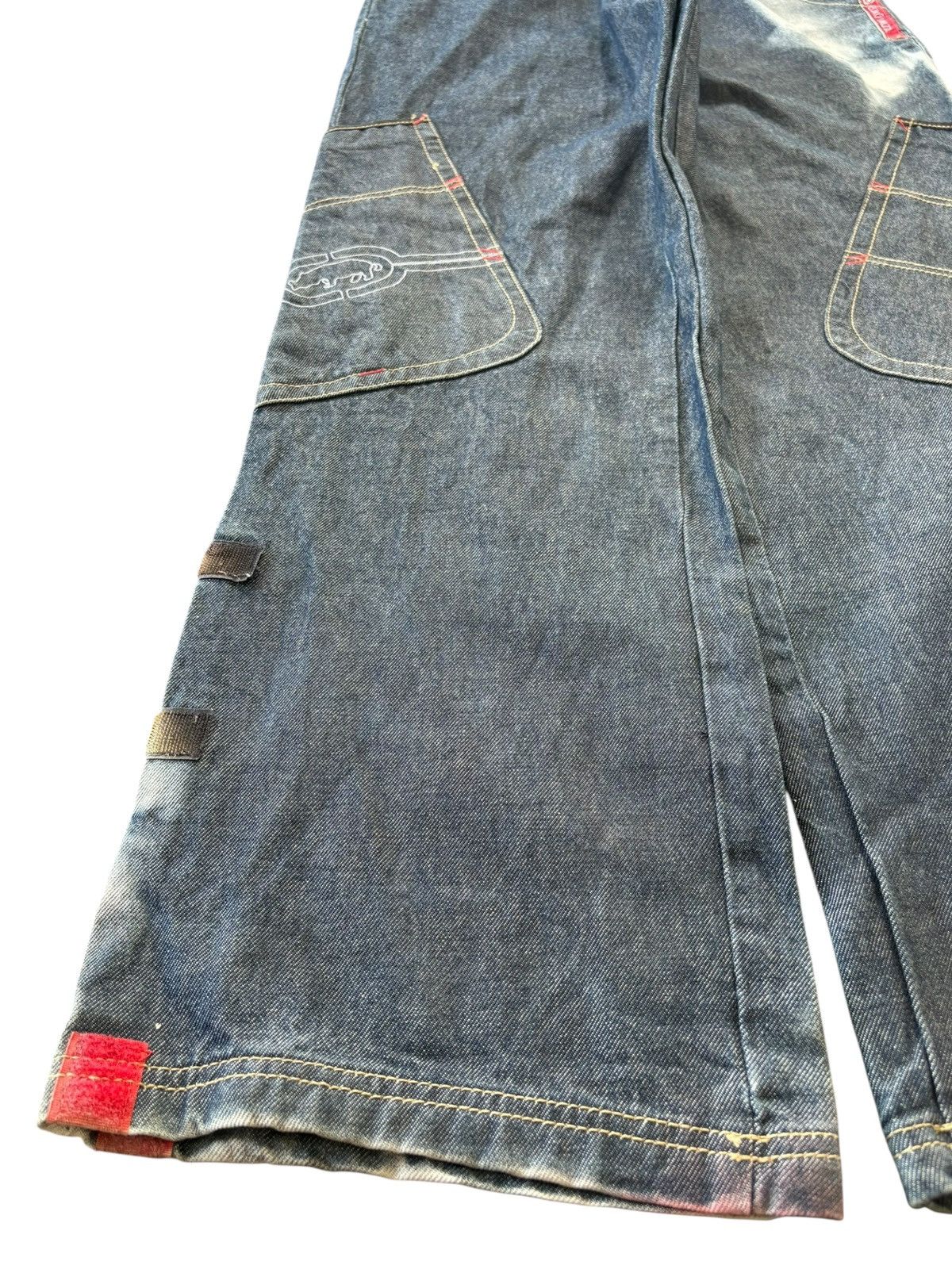 Ecko Unltd. Y2K Ecko Cargo Style Wide Leg Skate Denim Pants Size US 30 / EU 46 - 6 Thumbnail