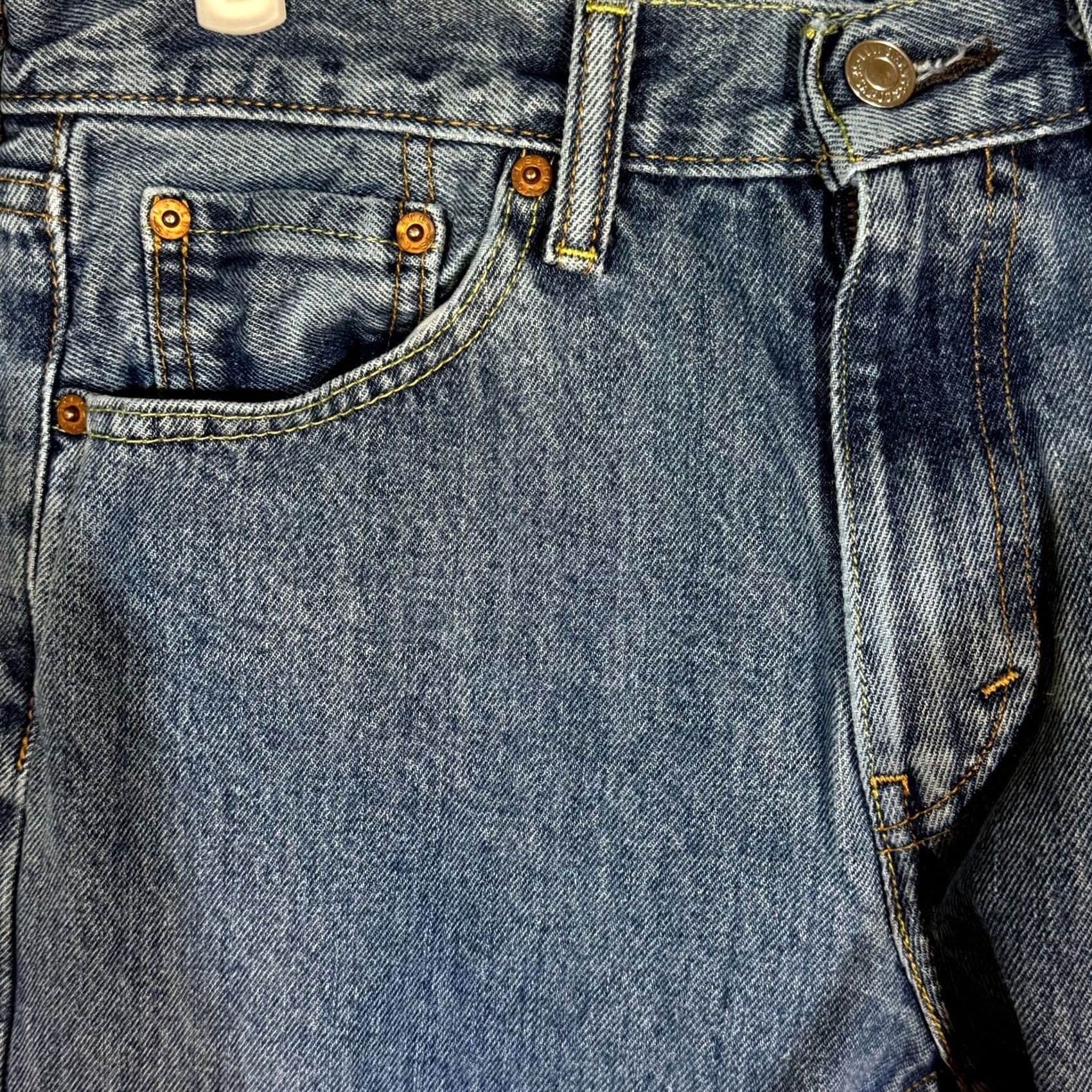 Levi's Levi's 505 Jeans Mens 30 X 30 Blue Denim Mid-Rise Regular Fit Straight Leg M1649 Size US 30 / EU 46 - 3 Thumbnail