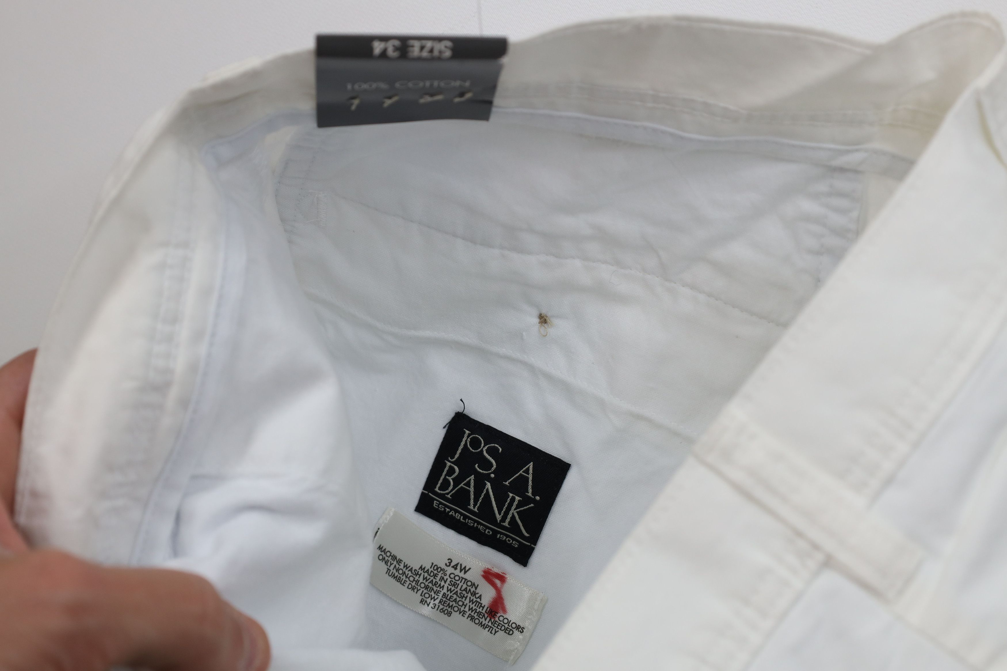 Jos. A. Bank Deadstock Vintage Y2K Jos A Bank Chino Shorts White Cotton Size US 34 / EU 50 - 7 Thumbnail