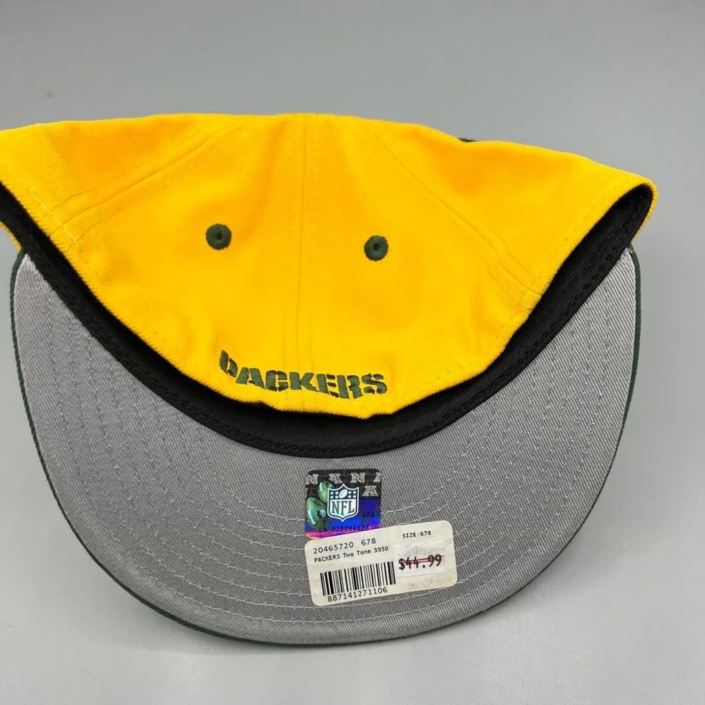 New Era Green Bay Packers Hat Men 6 7/8 59Fifty New Era Fitted Cap Size ONE SIZE - 5 Thumbnail