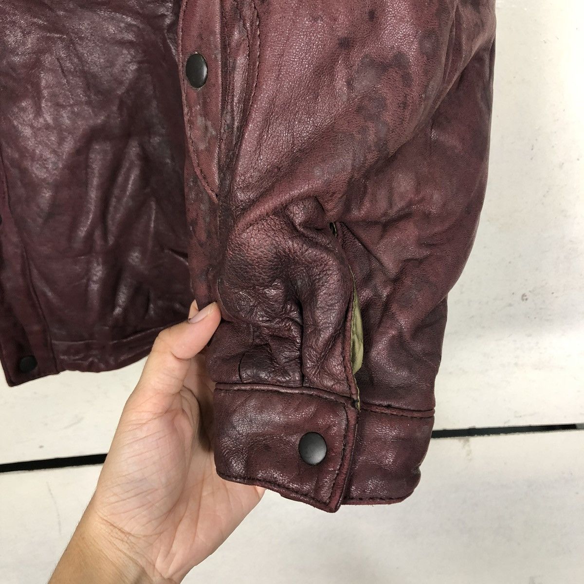 Japanese Brand 🔥VINTAGE BIKER LEATHER JACKET REVERSIBLE FOCARDI ITALY Size US M / EU 48-50 / 2 - 19 Thumbnail