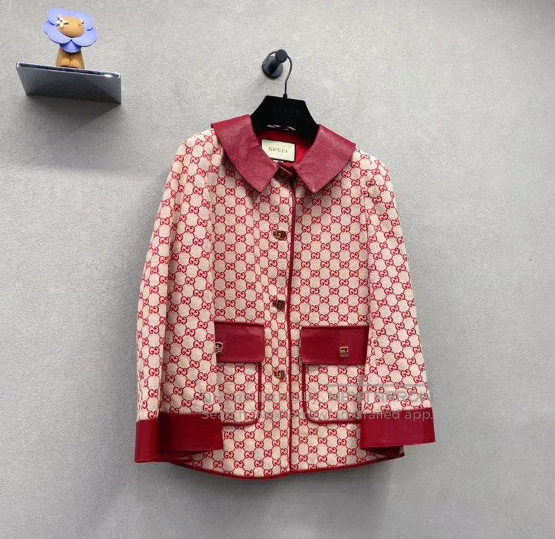 Gucci Gucci Red leather collar jacket Size XS / US 0-2 / IT 36-38 - 3 Thumbnail