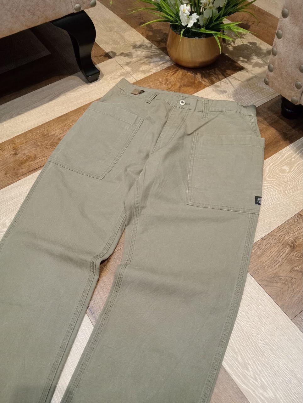 Snow Peak SNOW PEAK OLIVE GREEN MILITARY-STYLE CARGO PANTS Size US 34 / EU 50 - 4 Thumbnail