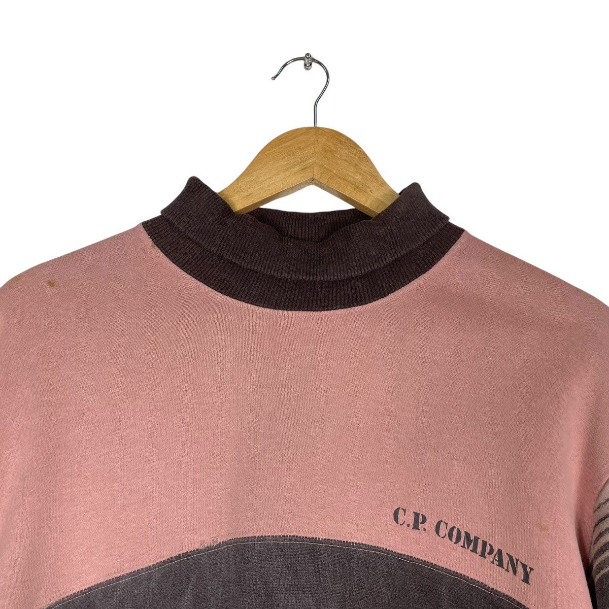 C.P. Company × Stone Island × Vintage 💥90s CP COMPANY STRIPE CREWNECK PULLOVER SPELLOUT LOGO Size US L / EU 52-54 / 3 - 9 Thumbnail