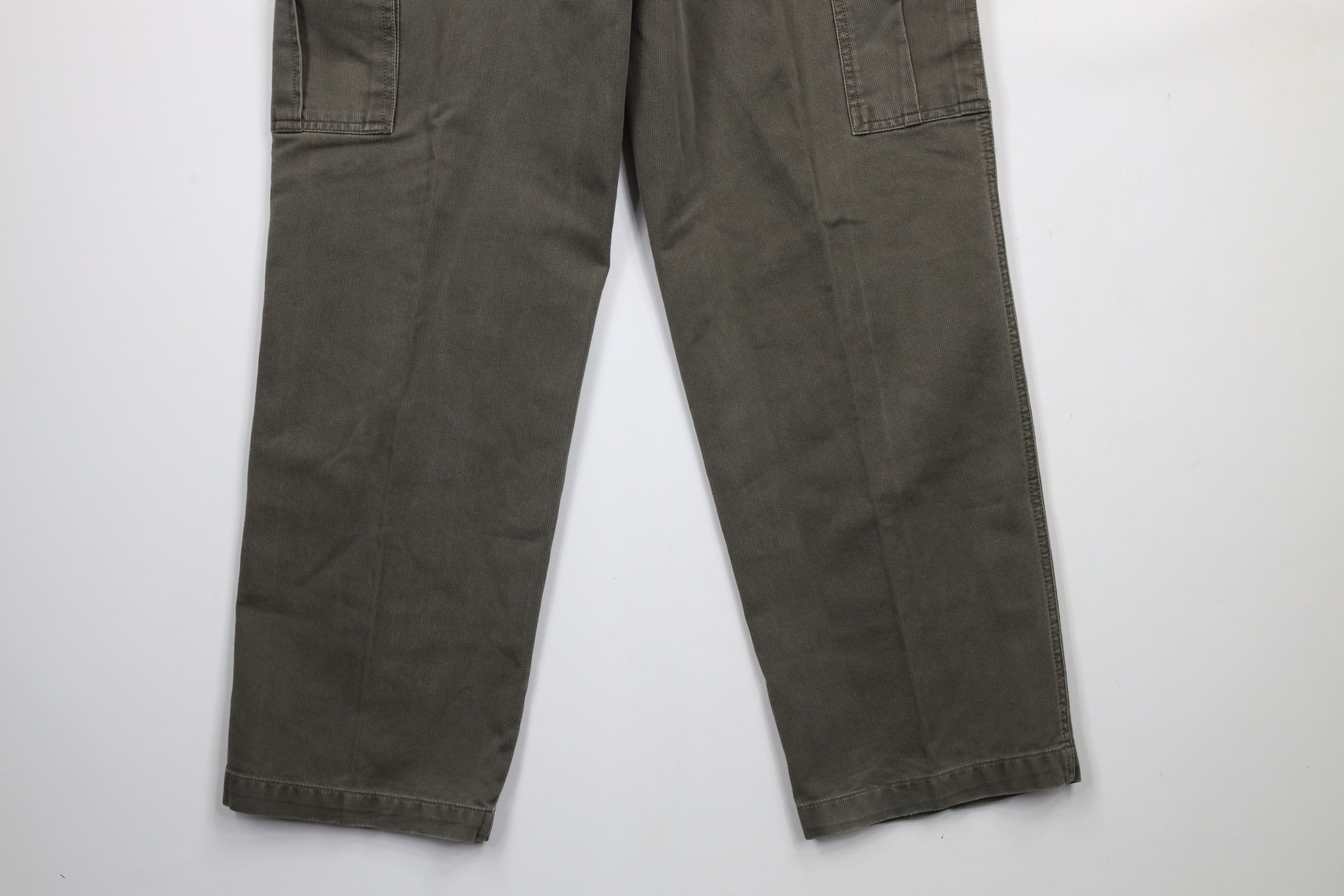 Vintage Vintage 90s Streetwear Heavyweight Ribbed Cargo Pants Green Size US 30 / EU 46 - 11 Thumbnail