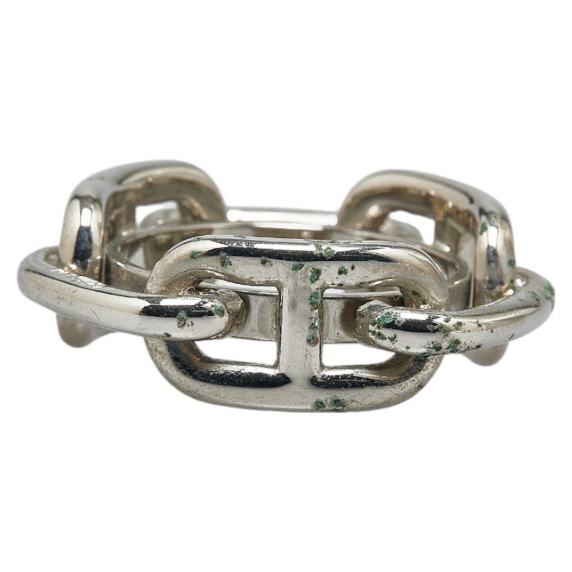 Hermes Hermes Chaine d'Ancre scarf ring silver metal women's HERMES Size ONE SIZE - 1 Thumbnail