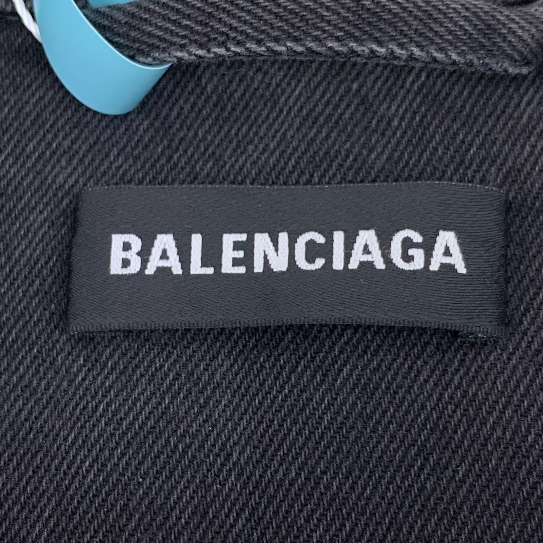 Balenciaga Balenciaga Black Cotton-Blend Denim Jacket Single-Breasted L Size US L / EU 52-54 / 3 - 2 Thumbnail