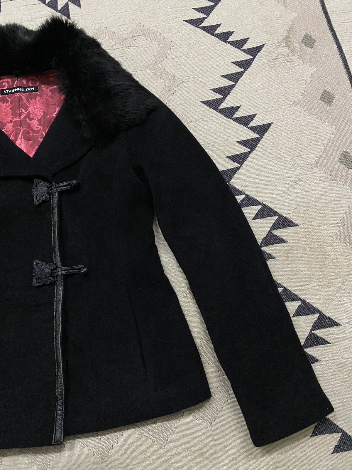 Vivienne Tam 90s VIVIENNNE TAM CHINESE KNOT FUR ANGORA WOOL BLEND JACKET Size M / US 6-8 / IT 42-44 - 5 Thumbnail