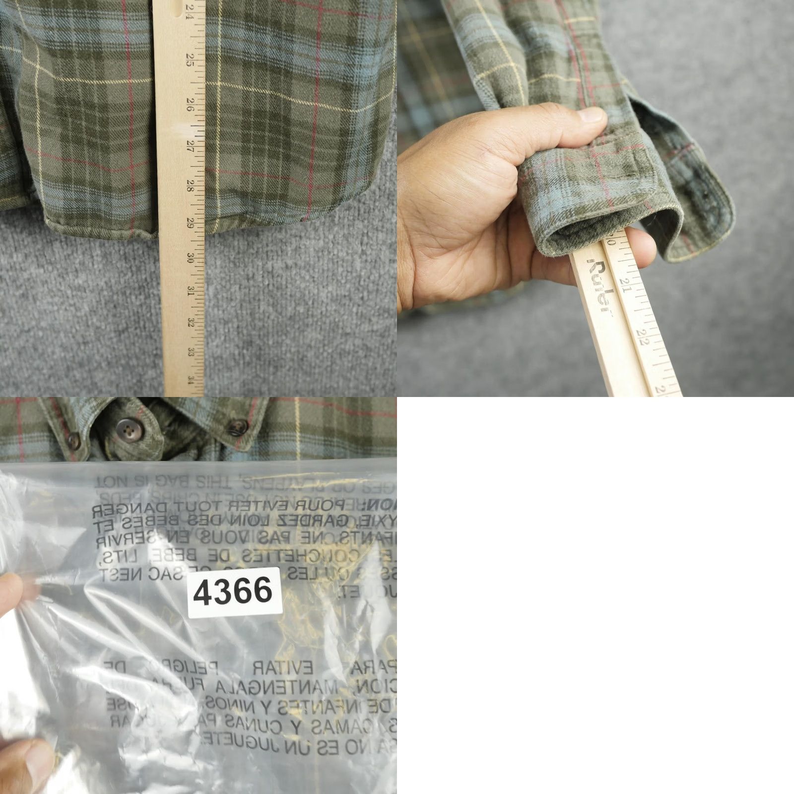 Vintage LL Bean Shirt Mens XL Green Plaid Flannel Button-Down Long Sleeve Casual Size US XL / EU 56 / 4 - 8 Thumbnail