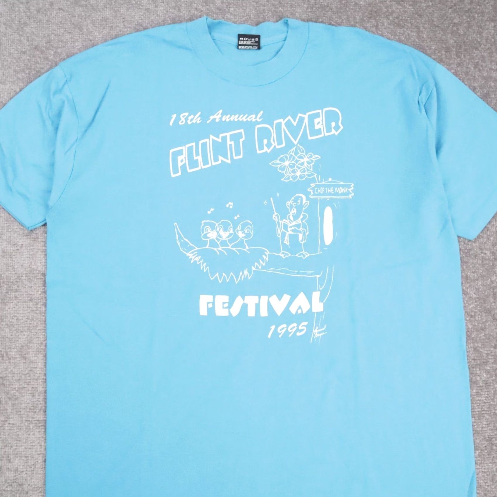 Vintage VTG Flint River Festival Florida USA Made in USA XL Blue Short Sleeve T-Shirt Men Size US XL / EU 56 / 4 - 5 Thumbnail
