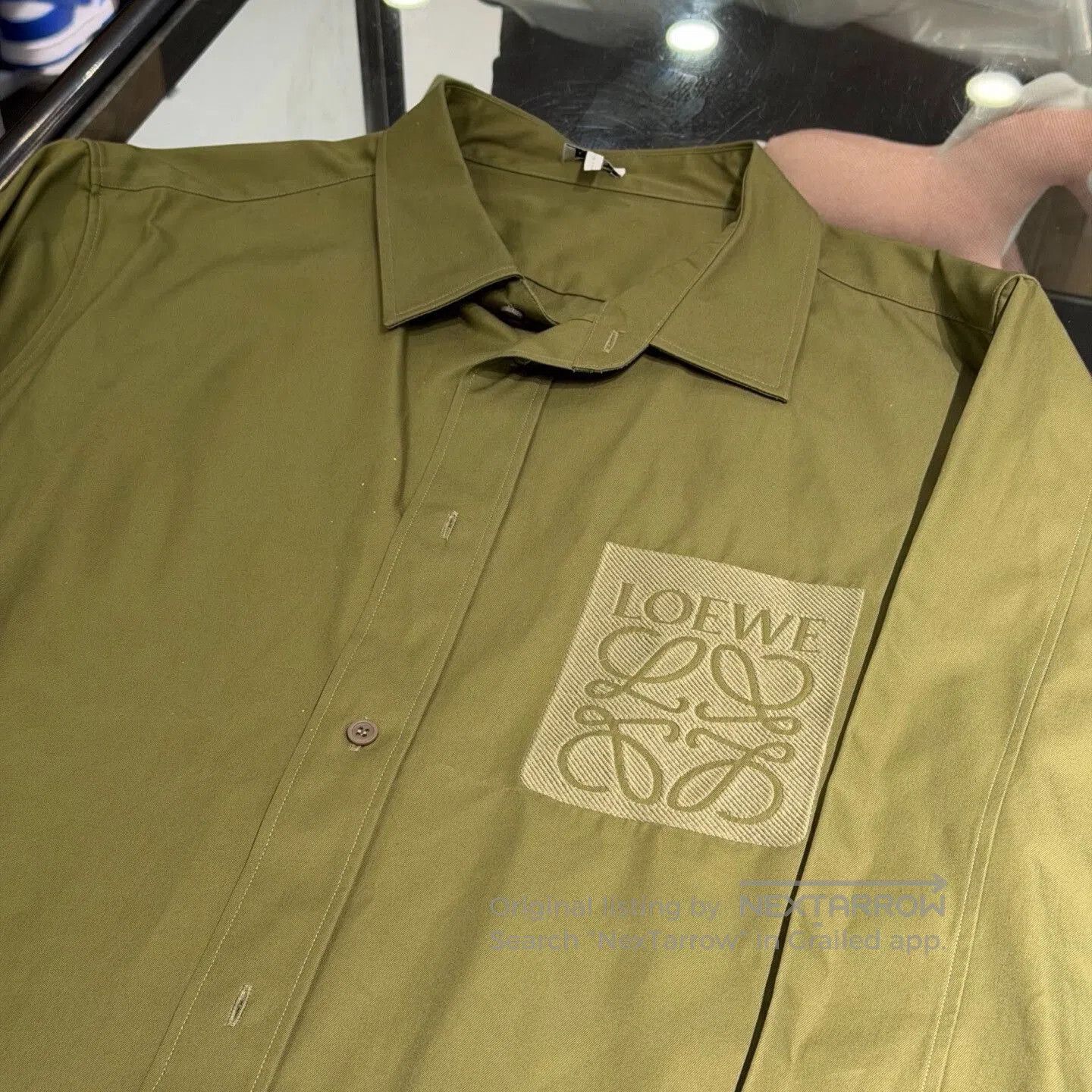 Loewe LOEWE Men's Solid Single-Breasted Casual Shirt. Size US XS / EU 42 / 0 - 4 Thumbnail