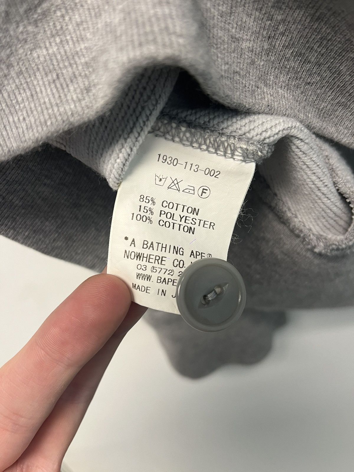 Bape Bape Ape Head Patch Gray Cardigan Size US L / EU 52-54 / 3 - 9 Thumbnail