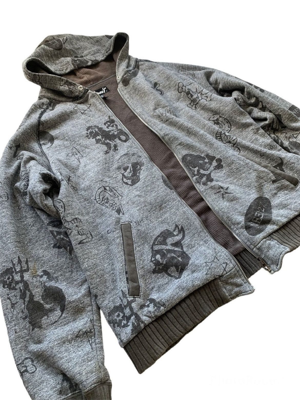 If Six Was Nine JAPANESE NEXUS7 SEDITIONARIES SKULL PUNK STYLE ZIP HOODIE Size US L / EU 52-54 / 3 - 5 Thumbnail