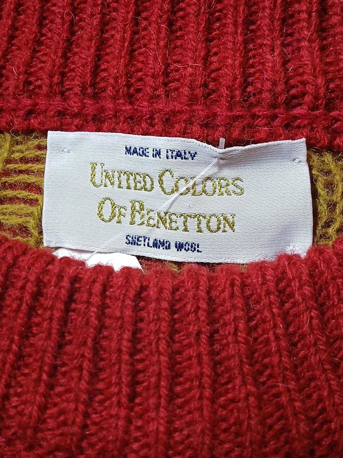 Other 90s Benetton Native American 100% Shetland Wool L Sweater Size US L / EU 52-54 / 3 - 3 Thumbnail