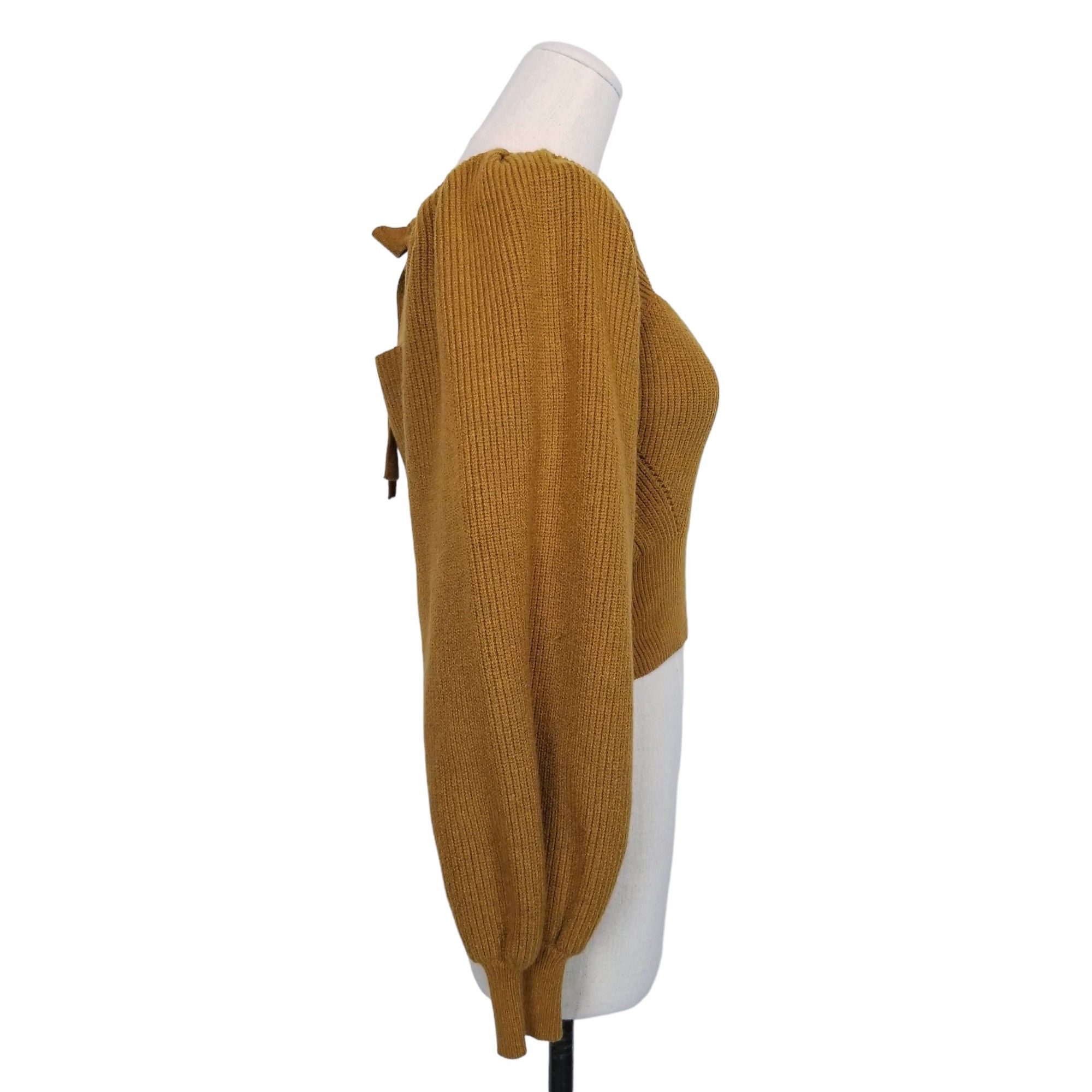 MINKPINK Vayu Bow Back Balloon Sleeve Crop Sweater Size M / US 6-8 / IT 42-44 - 5 Thumbnail