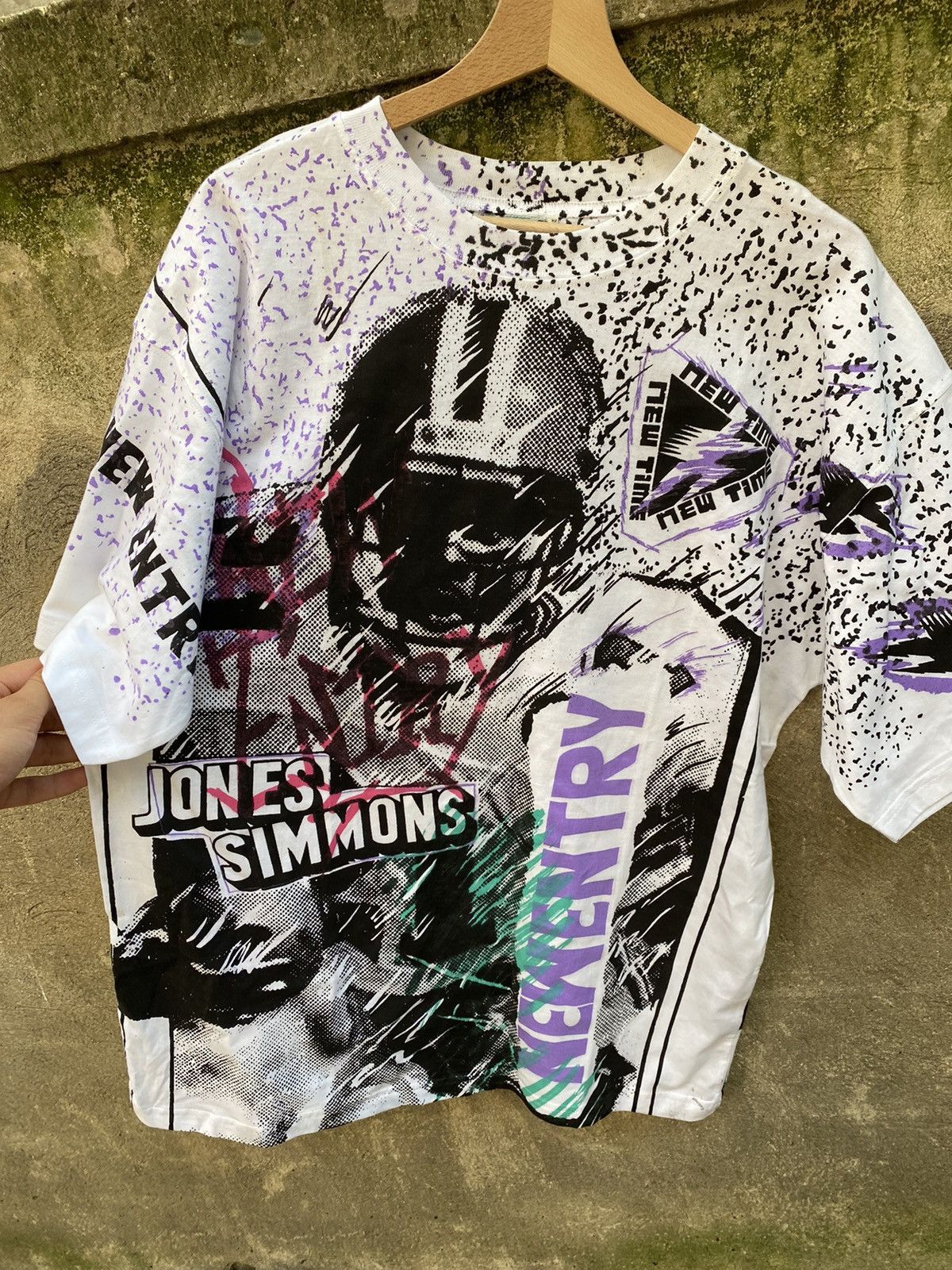 NHL × Vintage Vintage 90s NHL Jones Simmons Overprinted T-Shirt Size US XL / EU 56 / 4 - 5 Thumbnail