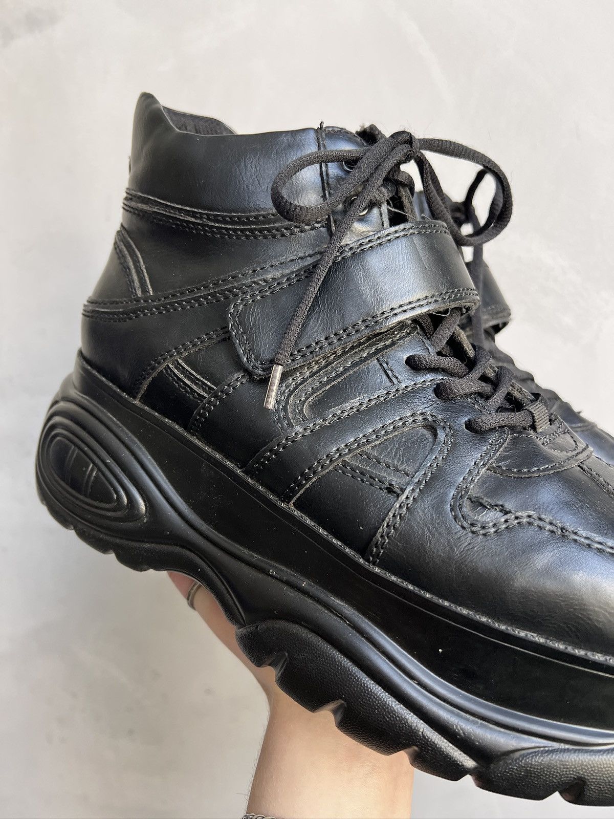 SWEAR London New Rock style Boots High Black Gothic Streetwear Y2K Size US 8 / EU 41 - 3 Thumbnail