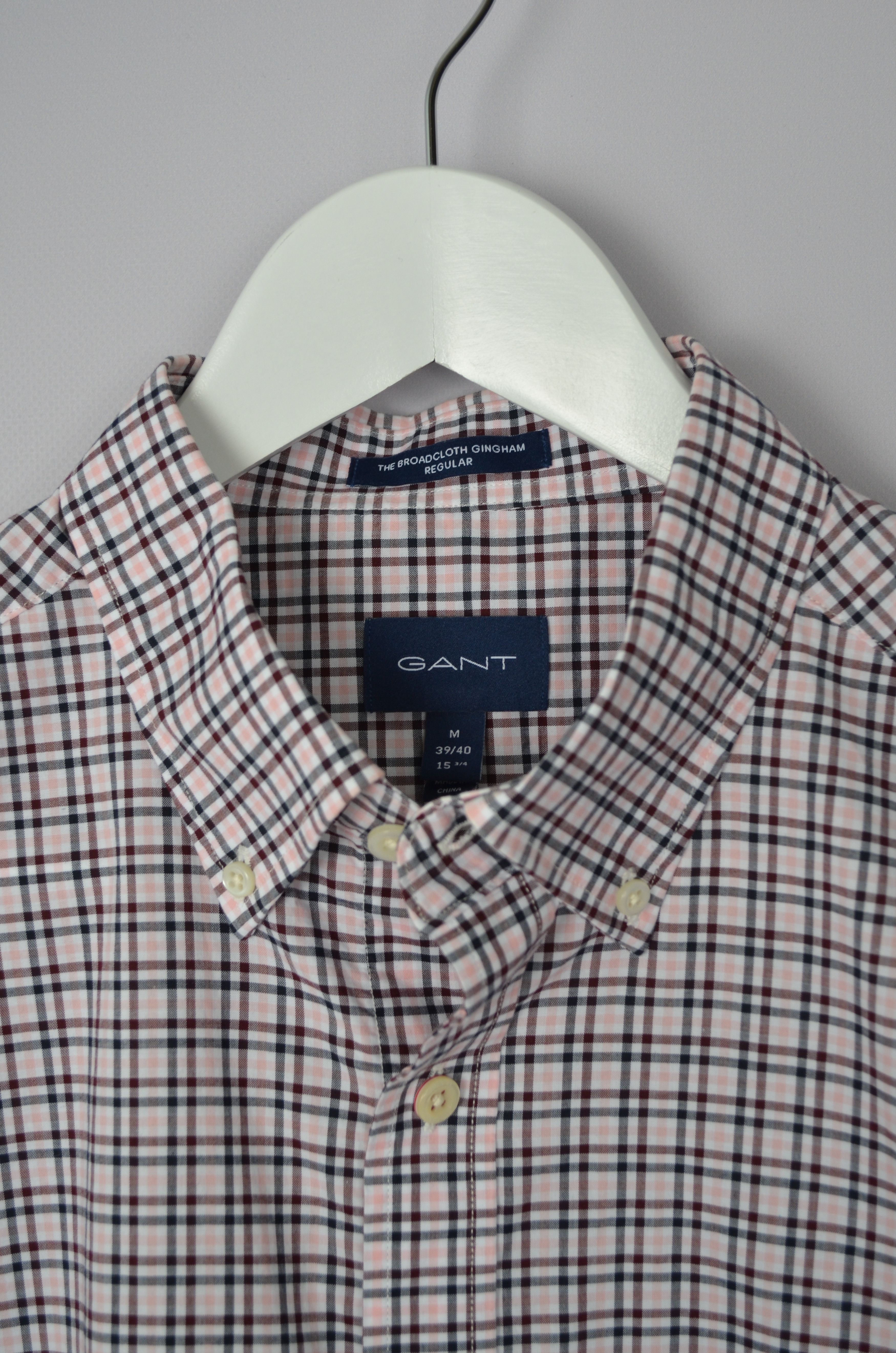 Designer × Gant GANT White Pink Check Shirt Gingham Regular Size M Size US M / EU 48-50 / 2 - 4 Thumbnail