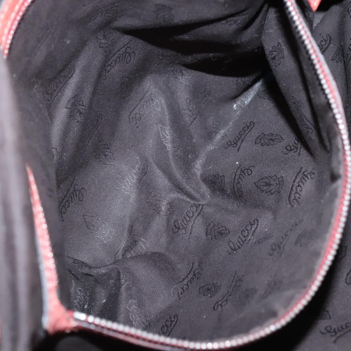 Gucci GUCCI Bamboo Tote Bag Leather Red Silver Size ONE SIZE - 20 Thumbnail