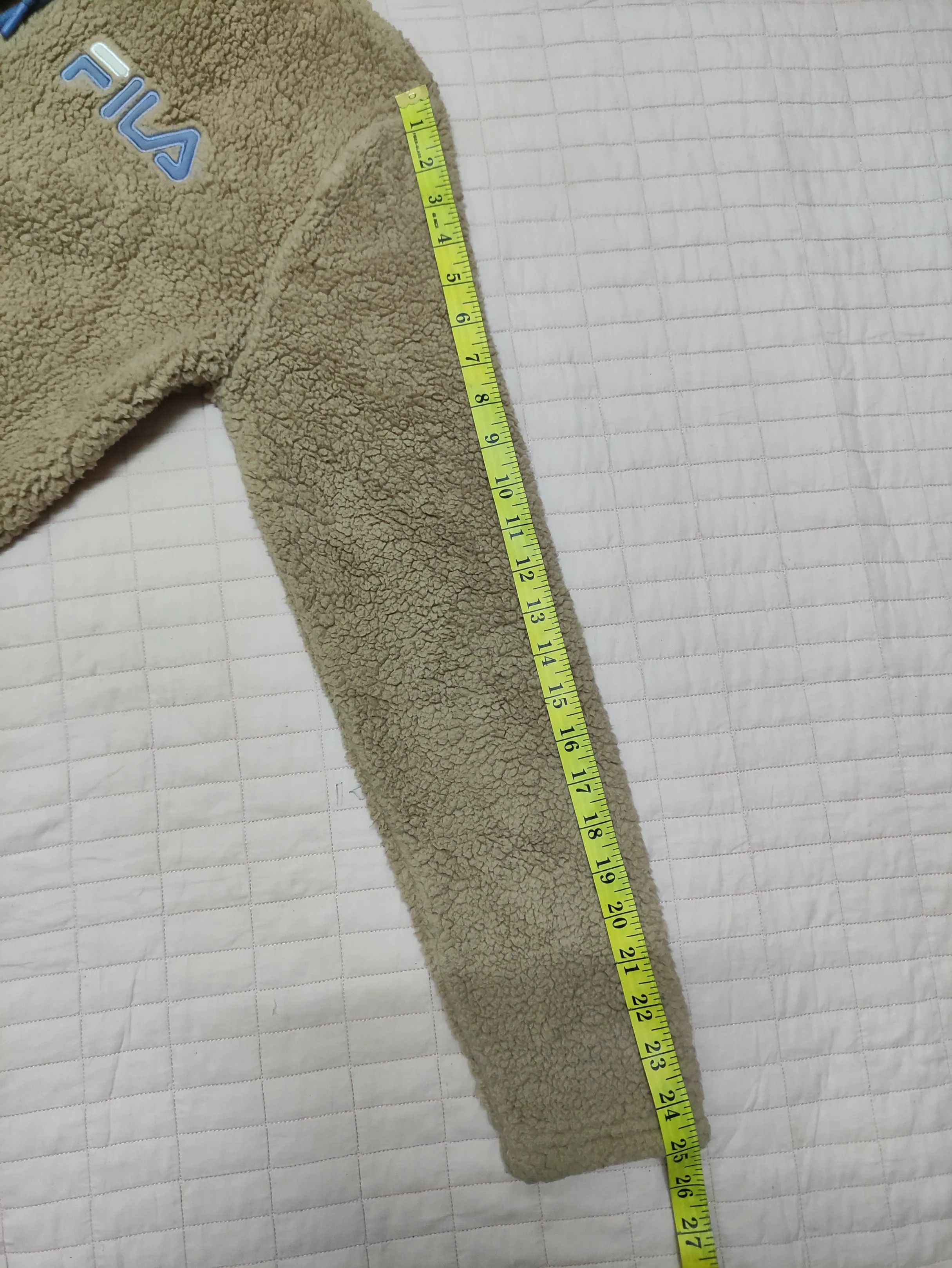 Fila FILA Sherpa Fleece Zip-Up Hoodie Beige Retro Streetwear Size US S / EU 44-46 / 1 - 11 Thumbnail