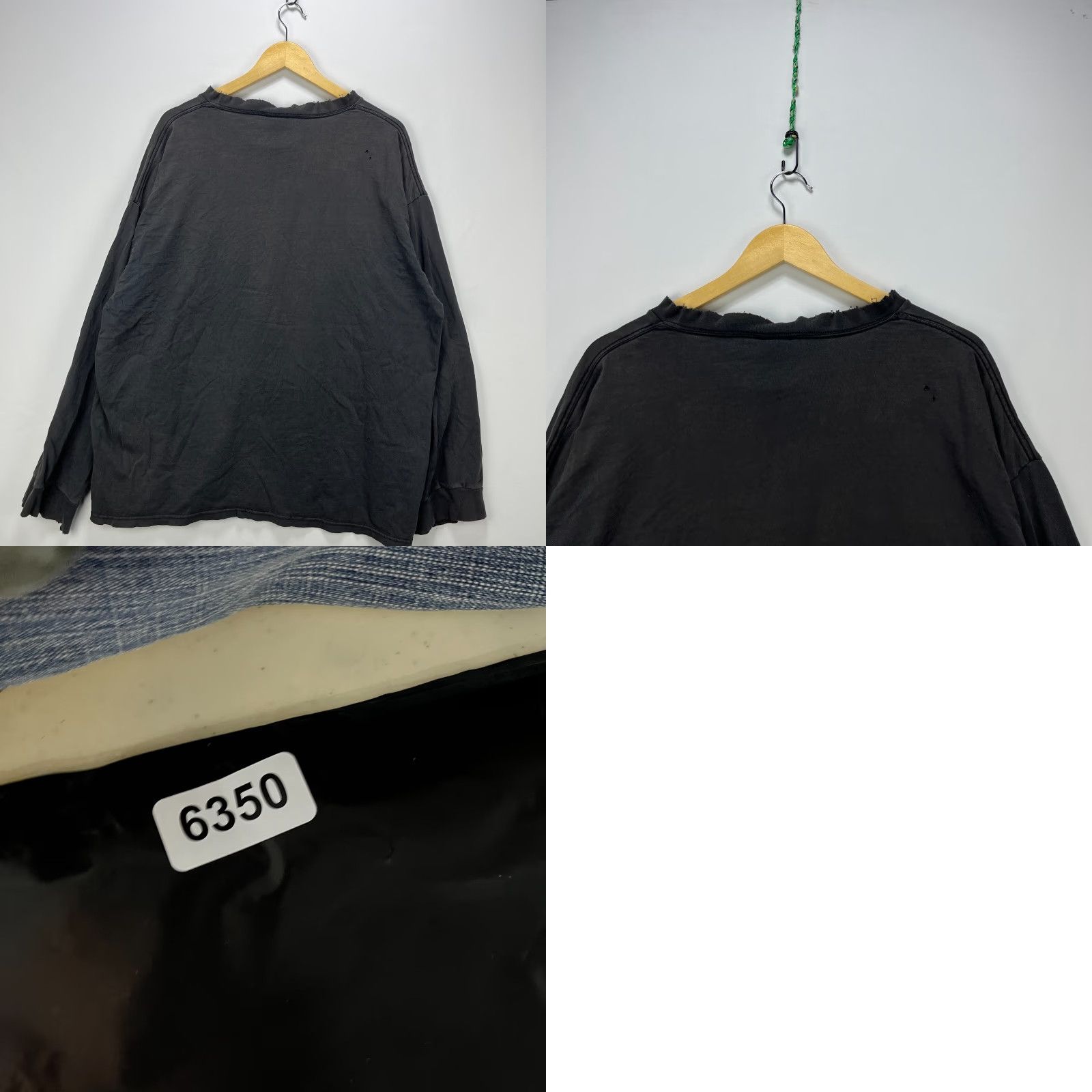 Nike VINTAGE Nike Mid Swoosh Faded Longsleeve Shirt 2XL Black 90s Mens Size US XXL / EU 58 / 5 - 8 Thumbnail
