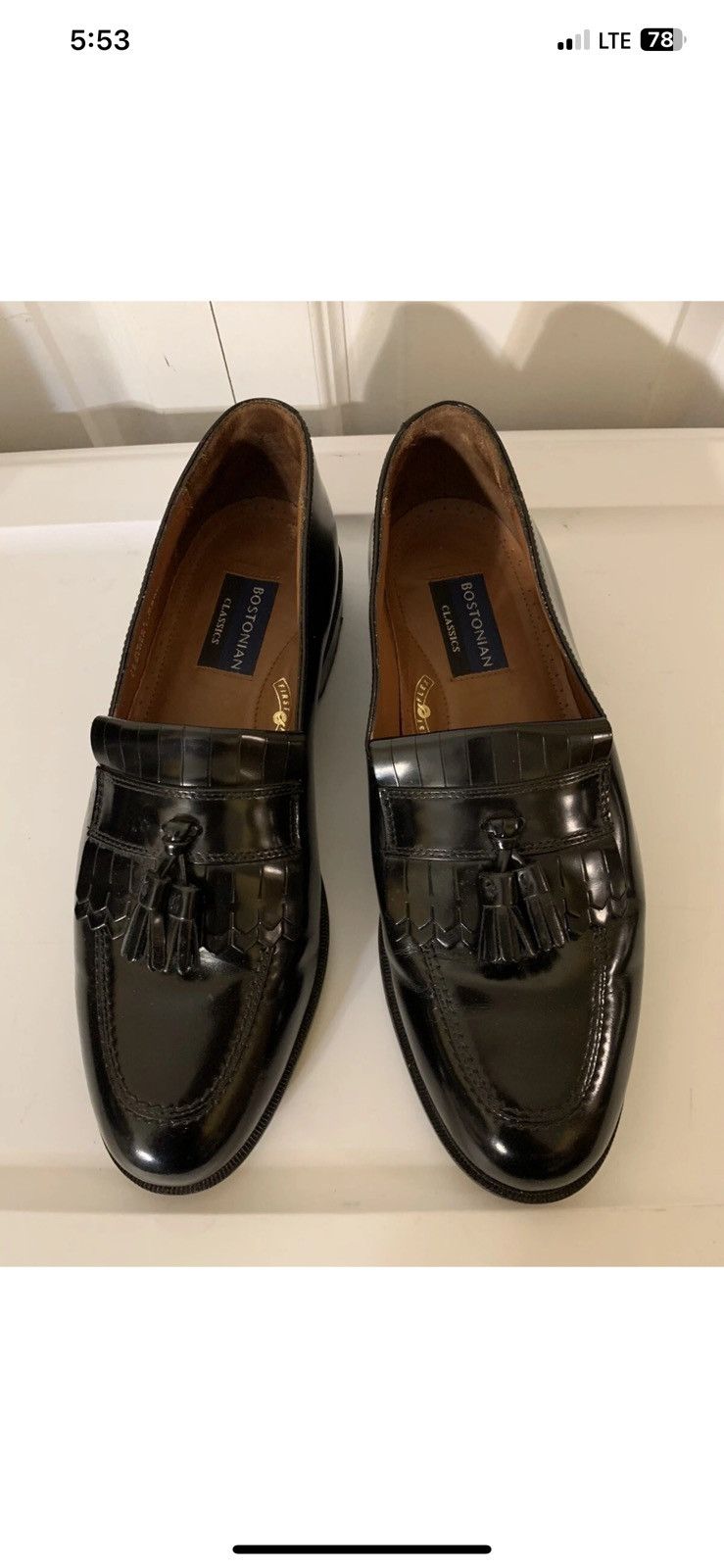 Bostonian Bostonian mens sz 10M loafers tassel black leather slipon Size US 10 / EU 43 - 4 Thumbnail