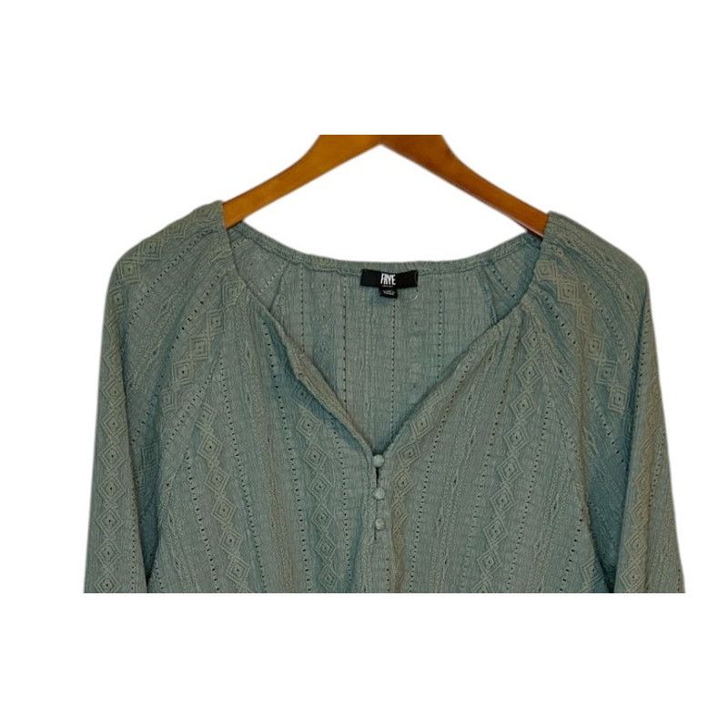 Frye Frye Top Women XXL Green Boho Western Peasant Preppy Size XXL / US 16-18 / IT 52-54 - 2 Thumbnail